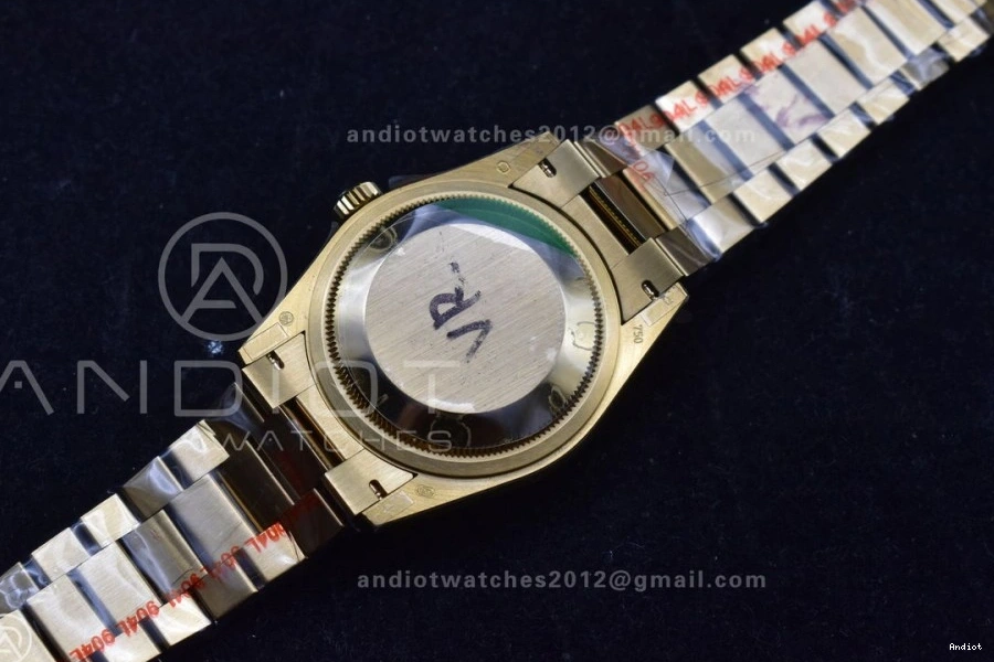 904L QF Stick Best Dial 36 on Gold DayDate YG with (Gain Weight) President vr3255 V5 Diamond Edition Steel Bracelet 1125